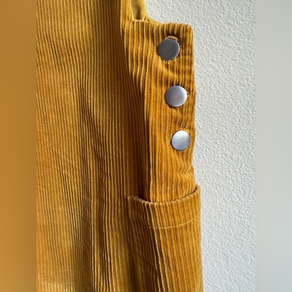 ZARA TRF Mustard Corduroy Pinafore Jumper – Size M - Picture 2 of 9